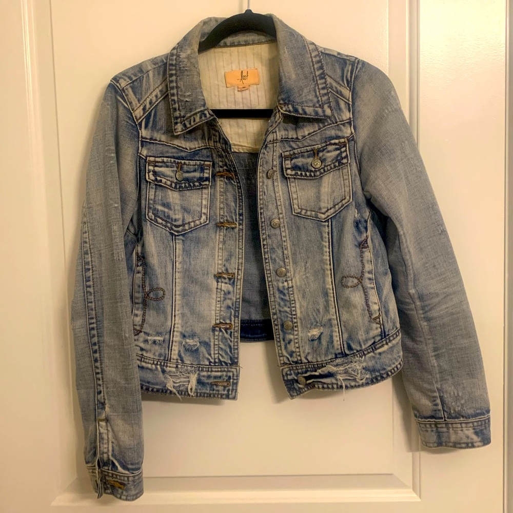 …lost cropped denim jacket